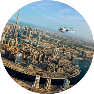 Helicopter beautiful tour in Dubai